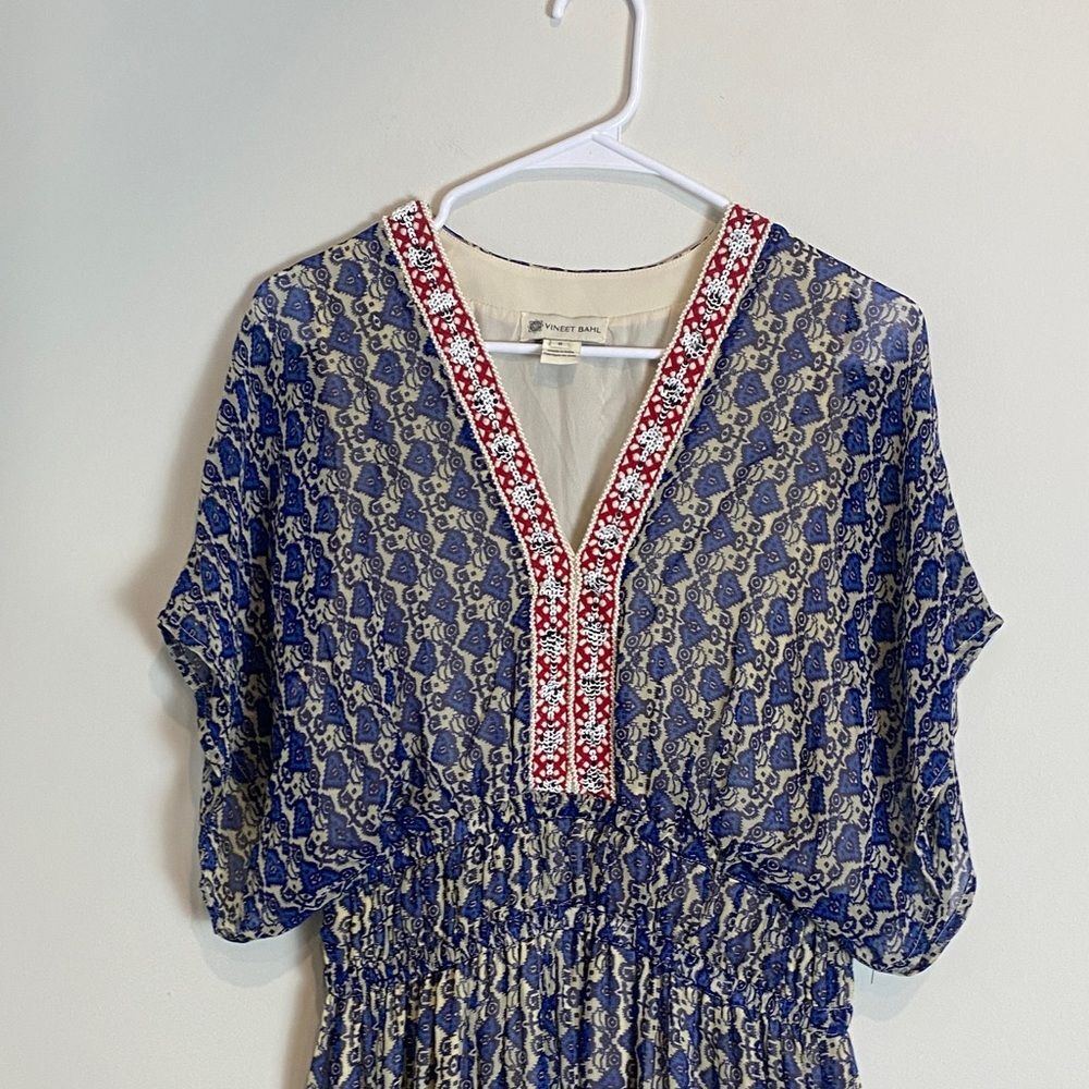 Anthropologie Oda Patterned Maxi Dress India Vineet Bahl Size 8 - Picture 3 of 9